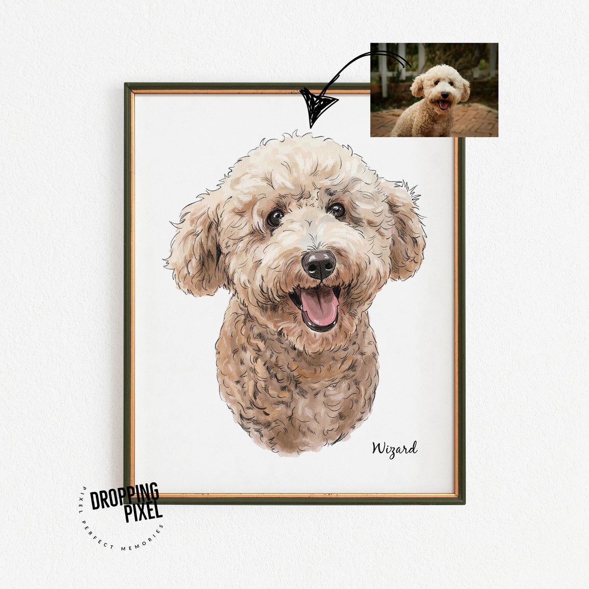 Watercolor Dog Portrait: Custom Pet Painting, Dog Memorial