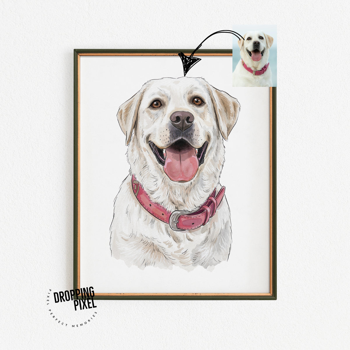 Watercolor Dog Portrait: Custom Pet Painting, Dog Memorial