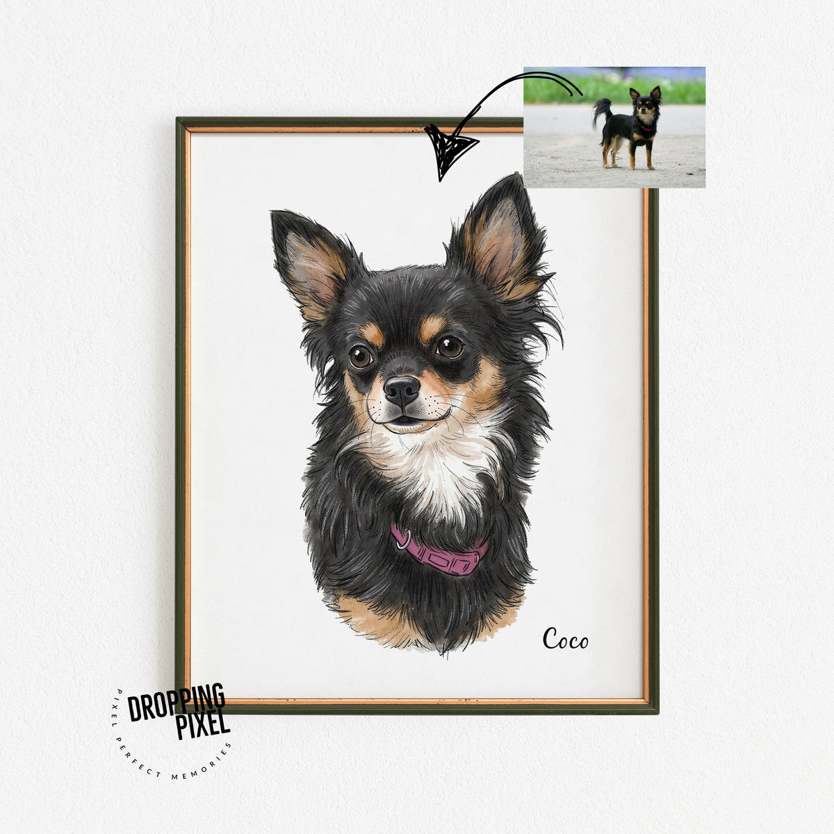 Watercolor Dog Portrait: Custom Pet Painting, Dog Memorial