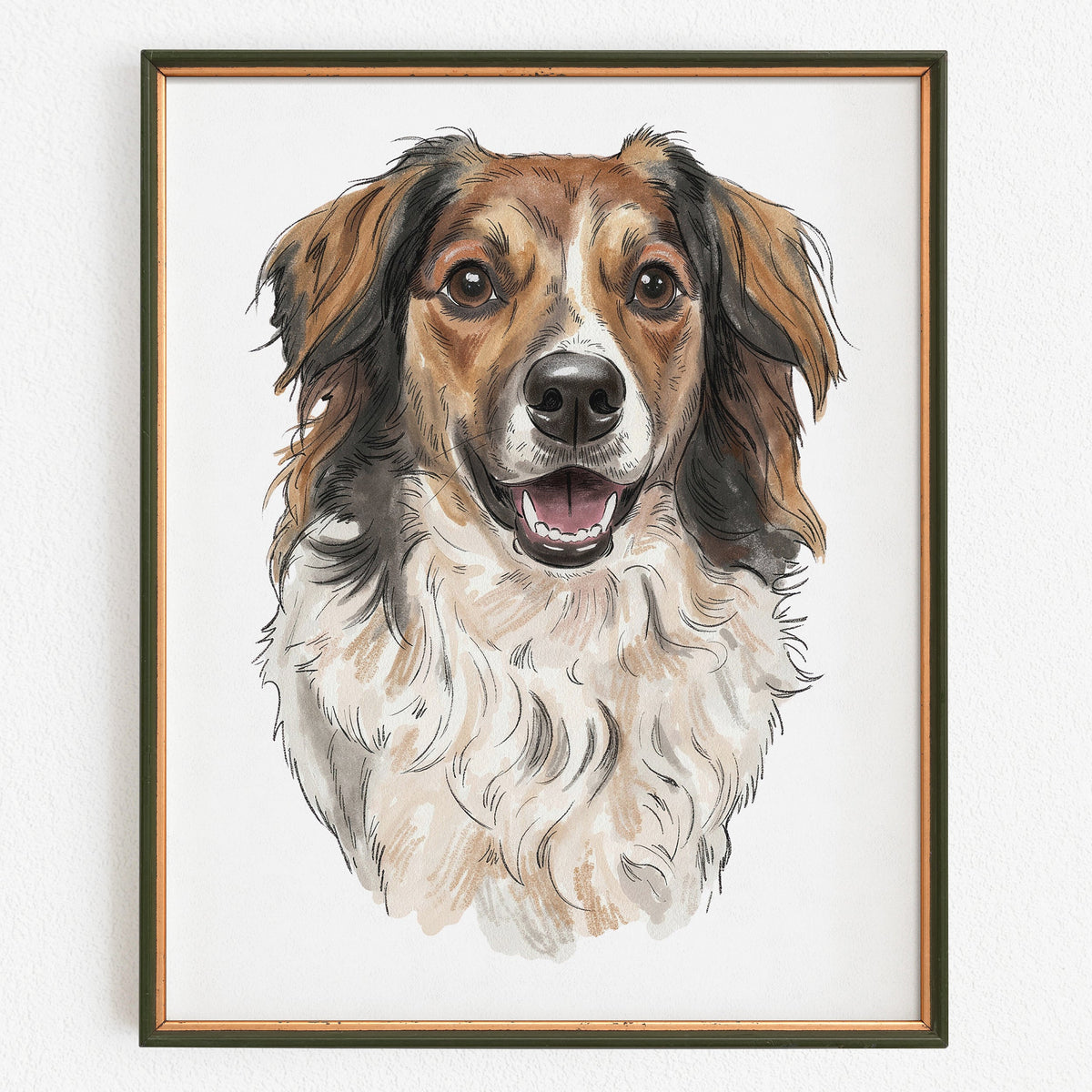 Watercolor Dog Portrait: Custom Pet Painting, Dog Memorial