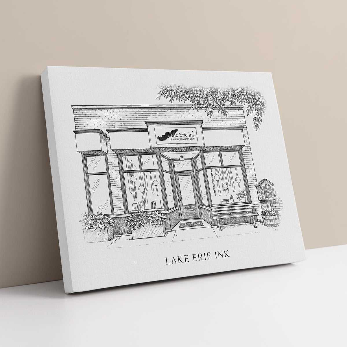 Custom Home Sketch from Photo – Personalized Fine-Line House Portrait